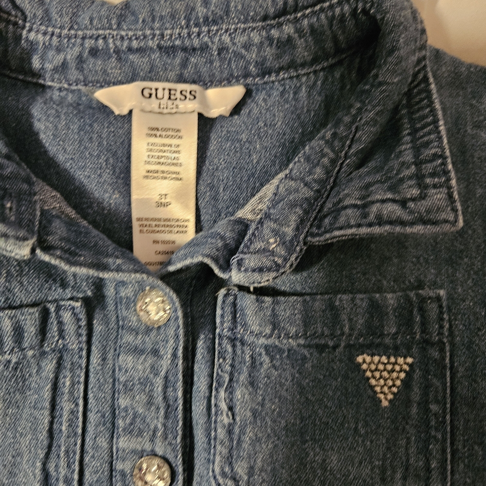GUESS Kids Blue Denim Casual Dress